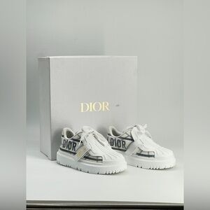 Christian Dior ID Sneaker White And Blue Technical Fabric Size EU34